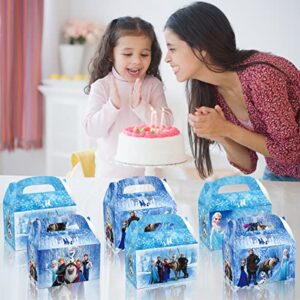 OU RUI 12Pcs Frozen Theme Party Supplies Frozen Party Candy Box Gift Bags Kids Party Decoration