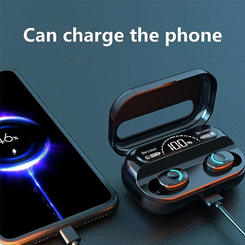 Qaailabf Wireless Earbuds in-Ear Earbud, Bluetooth Headphones 5.3 Stereo, Led Display, Breathing Lamp, Ip4 𝖶𝖺𝗍𝖾𝗋𝗉𝗋𝗈𝗈𝖿 Earphones Sport Headset for Workout, Running, Gym