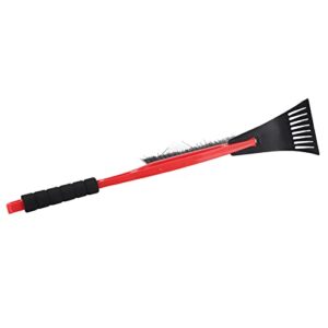 astibym car snow scraper, snow brush shovel practical 2 in 1 simple operation sturdy high strength for vehicle