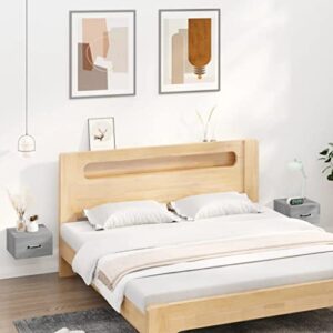 yaff wall-mounted bedside cabinets 2 pcs 13.8"x13.8"x7.9" gray sonoma