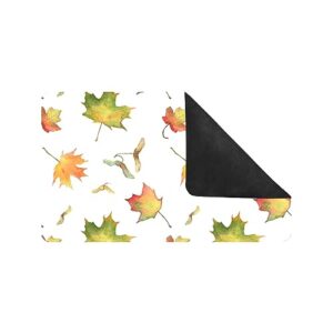 susiyo Doormat 30"x18" Autumn Bright Maple Leaves Non-Slip Indoor Entryway Door Mat (Rubber Backing)