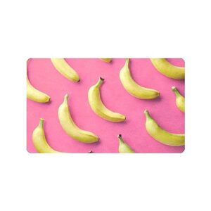 susiyo Doormat 30"x18" Yellow Bananas on Pink Non-Slip Indoor Entryway Door Mat (Rubber Backing)