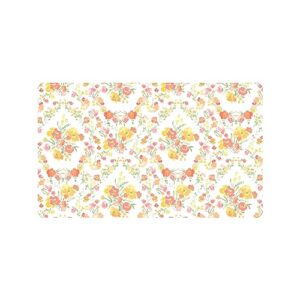 susiyo Doormat 30"x18" Beautiful Yellow and Orange Floral Non-Slip Indoor Entryway Door Mat (Rubber Backing)