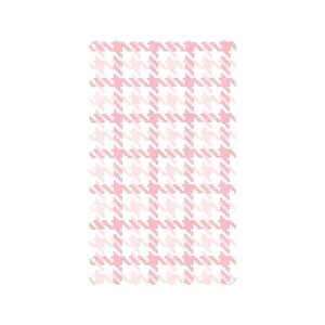 susiyo Doormat 30"x18" Pink Houndstooth Tartan Plaid Non-Slip Indoor Entryway Door Mat (Rubber Backing)