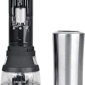 GIENEX Electric Pepper Grinder or Salt Grinder - Battery Operated Stainless Steel Pepper Mill - One Handed Operation