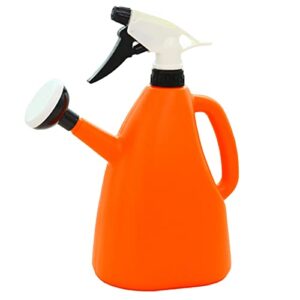 indoor watering can indoor watering can small watering cans for house bonsai garden flower with detachable sprayer head water can for outdoor watering p lants (orange, one size)