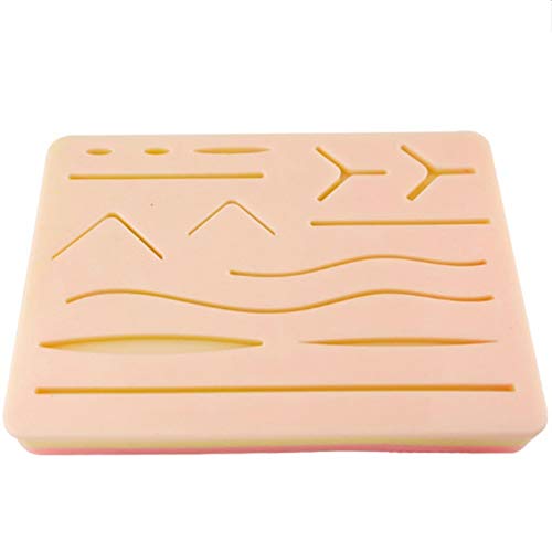 Anatomy Model Skeleton Model Surgical Skin Suture Practice Silicone Pad with Wound Simulated Skin Suture Module Surgical Medical Equipment