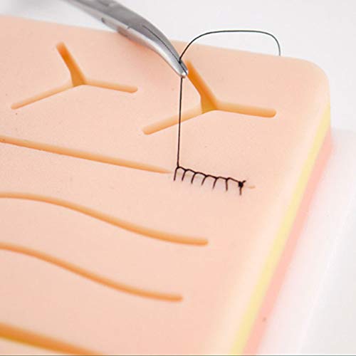 Anatomy Model Skeleton Model Surgical Skin Suture Practice Silicone Pad with Wound Simulated Skin Suture Module Surgical Medical Equipment