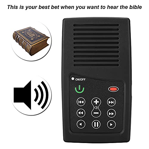 Dpofirs Mini Portable EBible Reader 350mah 15 Hours Standby Abs EBook Reader Rechargeable, Smart Memory Reading, Dual Colors/Languages Optional (Arabic Black)