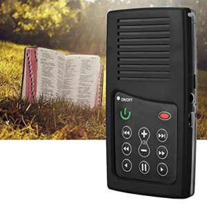 Dpofirs Mini Portable EBible Reader 350mah 15 Hours Standby Abs EBook Reader Rechargeable, Smart Memory Reading, Dual Colors/Languages Optional (Arabic Black)