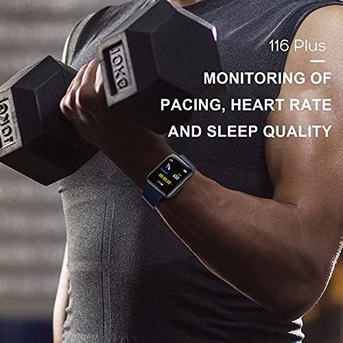 Smart Watch for Men Women Fitness Watch Wristband iOS & Android Smartwatch Heart Rate Blood Pressure Watch Activity Trackers and Smartwatches Waterproof Sports Watch Gifts for Men Women (Black)