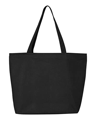 shop4ever Halloween Mash Witch Skull Pumpkin Cat Trick or Treat Heavy Canvas Tote with Zipper Reusable Shopping Bag Black ZIP 1