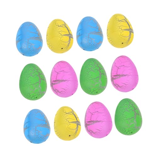 EXQUIMEUBLE 12pcs Water Hatching Dinosaur Eggs Mini Toy Kids Educational Toys Inflatable Toy Transforming Dinosaur Toys Easter Eggs Surprise Toys Dinosaur Egg Toys Inflation Toy Dinosaur Model