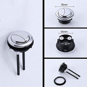 XXXDXDP Flush Toilet Tank Button Round Shape Toilet Push Dual Flush Buttons Bathroom Accessories 70mm/48mm (Size : B70MM)