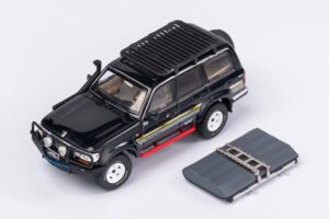 floz for kengfai for toyota for land cruiser for lc80 off-road vehicle pearl black off road edition 1:64 truck pre-built model