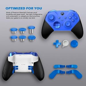 Sedicoca Complete Component Pack for Xbox Elite Wireless Controller Series 2 ,Includes 1 Carrying Case 1 Dock, 4 Paddles, 2 DPads,6 Thumbsticks,1Tool, for Xbox One Elite Series 2 Core Replacement Parts（blue ）