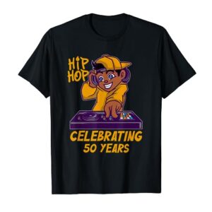 50th Anniversary Black History DJ Dance Rapper Hip Hop Music T-Shirt