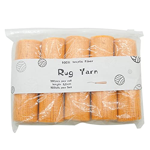 10 Rolls Pre-Cut for Hook Yarn Threads for Making Pillowcases Blanket Rug Knitting Wool Yarn Dark Blue