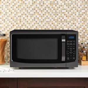 1.6 Cu.ft Black Stainless Steel Digital Microwave Oven