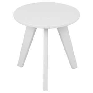 BIVODA Outdoor Adirondack Side Table, HDPE Small Round End Table,Weather Resistant End Table for Patio, Backyard, Pool, Indoor Companion, Beach, Easy Maintenance