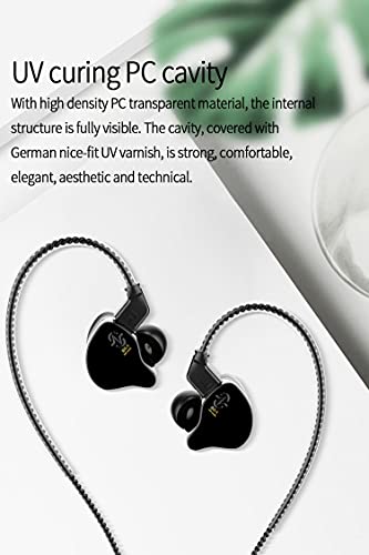 keephifi CCZ Melody in Ear Monitor USB C Wired Earphone Lightweight Earbuds 1BA+1DD HiFi IEM Dynamic Hybrid Dual Driver Headphone with Type C Plug for Musicians