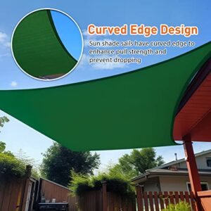 Artpuch 12'x12' Customize Dark Green Sun Shade Sail UV Block 185 GSM AT0812 Commercial Rectangle Outdoor Covering for Backyard, Pergola (Customized Available)