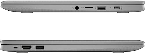 Hp Chromebook 14" HD Laptop | Intel Celeron N4120 | 4GB DDR4 | 64GB SSD | Intel UHD Graphics 600 | Chrome OS | Grey | Bundle with 64GB USB Flash Drive