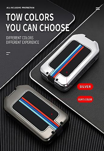 SANRILY Luminous Smart Key Fob Cover Case Fit for Volvo XC40 XC60 XC90 S90 S60 V60 V90 Keyless with Keychain Black