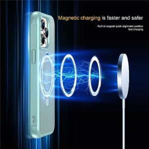 SAITONG for iPhone 14 Pro Case with Invisible Magnetic Ring Stand Translucent iPhone 14 Pro Phone Case 6.1" [Compatible with MagSafe][Military-Grade Drop Protection][Great Grip Feeling], Blue