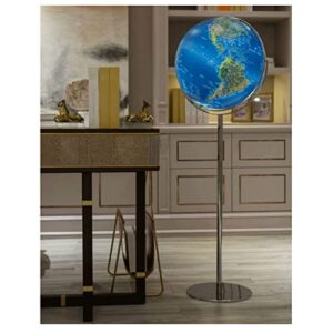 practical Globe Floor Globe With Metal Stand World Globe Rechargeable Touch Lamp Geographic Globes For Office Living Room Globes Educational Tools