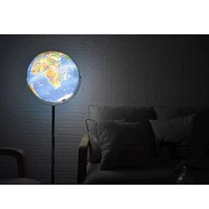 practical Globe Floor Globe With Metal Stand World Globe Rechargeable Touch Lamp Geographic Globes For Office Living Room Globes Educational Tools