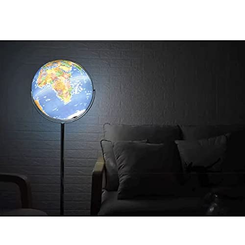 practical Globe Floor Globe With Metal Stand World Globe Rechargeable Touch Lamp Geographic Globes For Office Living Room Globes Educational Tools