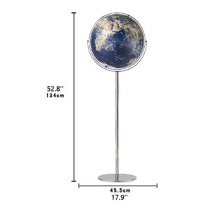 practical Globe Floor Globe With Metal Stand World Globe Rechargeable Touch Lamp Geographic Globes For Office Living Room Globes Educational Tools