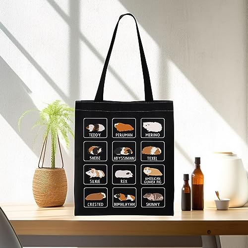 PWHAOO Types Of Guinea Pig Tote Bag Guinea Pig Owner Tote Bag Guinea Pig Mom Tote Bag Guinea Pig Lover Gift (Guinea Pig TOTE)