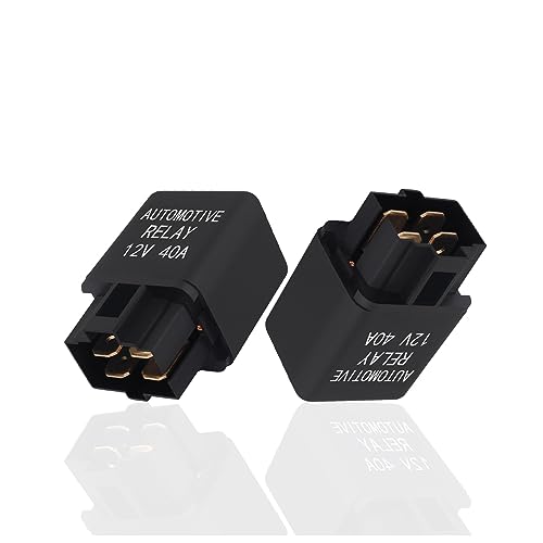 2PCS Automotive Relay for Air Conditioning,4 Pin 12V Relay with Waterproof Design,Universal Cooling Fan Relay for SUV Truck Car Accessories Replacement