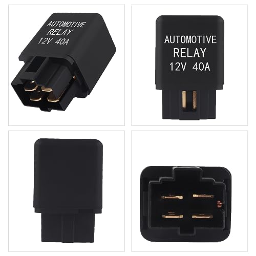 2PCS Automotive Relay for Air Conditioning,4 Pin 12V Relay with Waterproof Design,Universal Cooling Fan Relay for SUV Truck Car Accessories Replacement