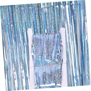 VOSAREA 1 Pack 2 Sets Foil Fringe Curtains Background rain Curtain Fringe Curtain Backdrop Gold foil Curtain Glitter Curtains Tassel Trim Party rain Curtain rain Curtain Background Metal