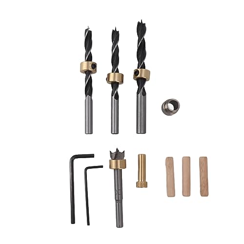 Dowel Drill Guide Kit, Aluminum Alloy Easy to Use 3 in 1 Pocket Hole Jig Kit for Furniture Assembly