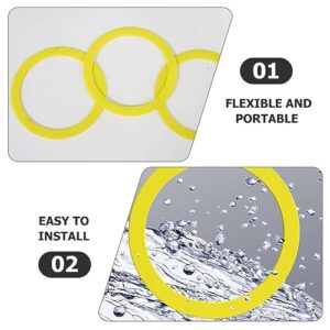 Angoily Toilet Tank Parts 2pcs Flush Valve Seal Silicone Rings Toilet Replacement Flushing Gasket Toilet Tank Parts Seal Rings Bathroom Toilet Repair Parts Toilet Parts Replacement Kit