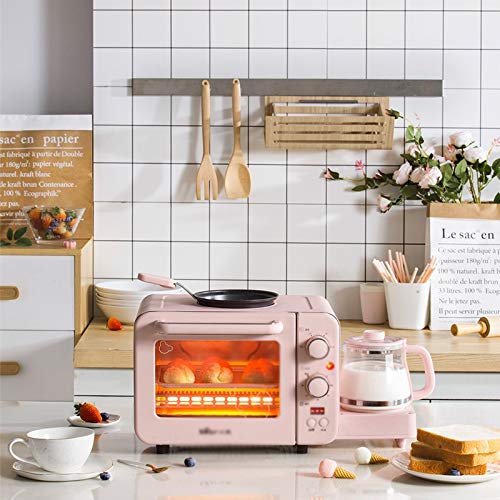 CZDYUF Multifunction 3 In 1 Breakfast Machine 8L Electric Mini Oven Coffee Maker Eggs Frying Pan Household Bread Pizza Oven Grill