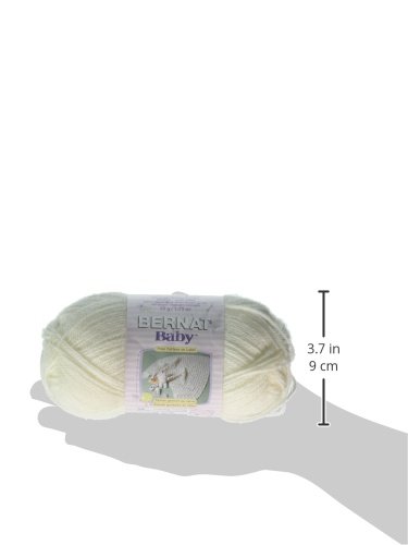 Bernat 16303535008 Baby Solid Yarn -Gauge - 1.7 oz - Antique White - Machine Wash & Dry for Crochet, Knitting & Crafting (Pack of 2)