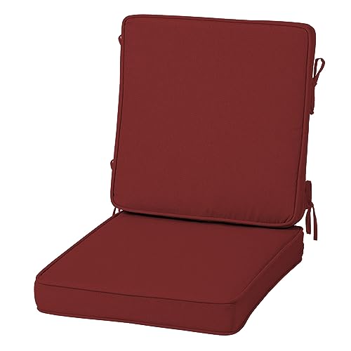 Arden Selections Modern Acrylic Outdoor Dining Chair Cushion 20 x 20, Classic Red