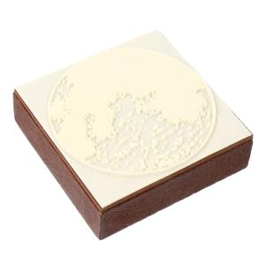 tehaux lunar wooden seal plant kits for wood decor plant decorations botanical decor rubber alphabet stamps for rubber stamps for crafting stamps kit hand account stamps