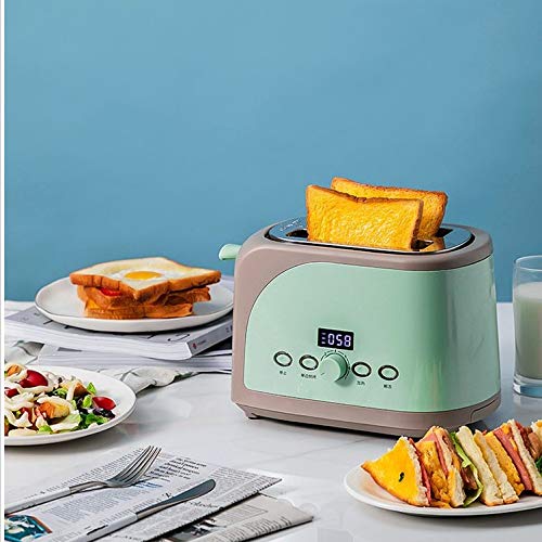 CZDYUF Stainless Steel Bread Maker Electric Toaster Cake Toast Sandwich Oven Grill 2 Slices Automatic Breakfast Baking Machine