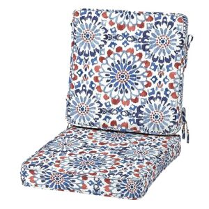 arden selections modern outdoor dining chair cushion 20 x 20, clark blue