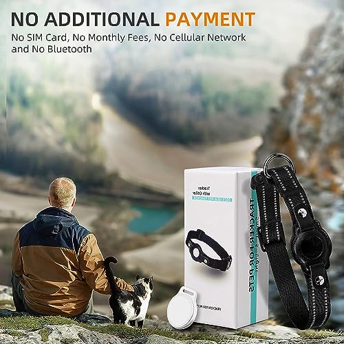 Vebiso GPS Tracker for Cats(2 Pack), Waterproof Location Pet Tracking Smart Collar (Only iOS), No Monthly Fee, Compatible with Apple Find My