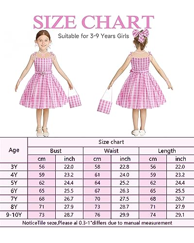 MITUN SEMI 3T-10 Years Pink Dress for Girls, Pink Clothes for Girls, Pink Costume Cosplay Dress Up Kids Outfits