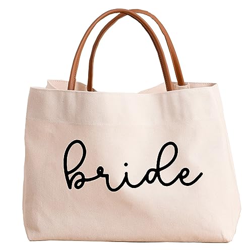 kifasyo Bride Tote Bag Bride to be Gifts for Bridal Shower, Engagement, Wedding, Bachelorette Party, Honeymoon, Beach, Travel