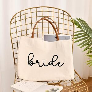 kifasyo Bride Tote Bag Bride to be Gifts for Bridal Shower, Engagement, Wedding, Bachelorette Party, Honeymoon, Beach, Travel