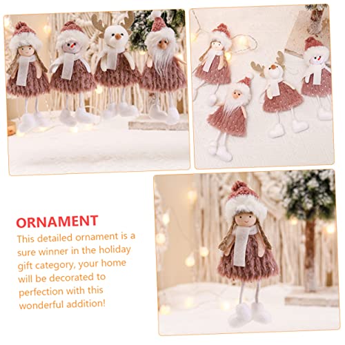 Santa Ornament Christmas Doll Pendant Nativity Decorations Dolls Mini Baby Dolls Adornos para De Hanging Angels Felt, Plush Little Doll Poochita Plush